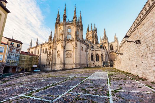 Burgos Cathedral on Plaza de San Fernando. Burgos, Castile and Leon, Spain.