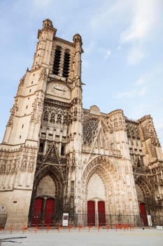 Troyes Cathedral at sunset. Troyes, Grand Est, France.