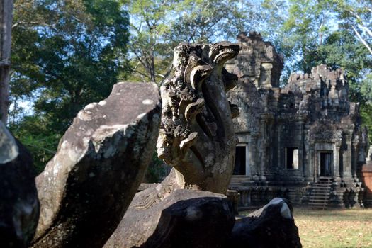 Temple in the Angkor complex, Cambodia.