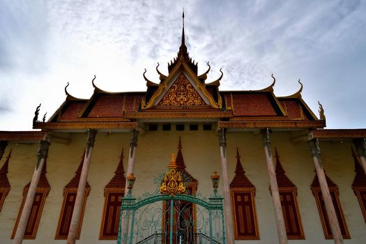 View of a building of the Royal Palace complex of Phnom Penh, Cambodia