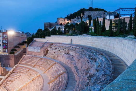 Roman Theatre in Cartagena. Cartagena, Murcia, Spain.