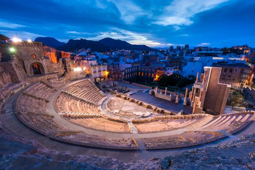 Roman Theatre in Cartagena. Cartagena, Murcia, Spain.