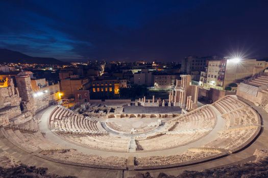 Roman Theatre in Cartagena. Cartagena, Murcia, Spain.