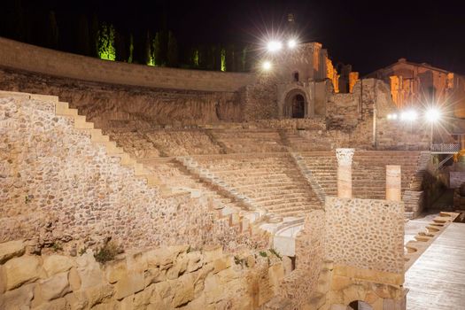 Roman Theatre in Cartagena. Cartagena, Murcia, Spain.
