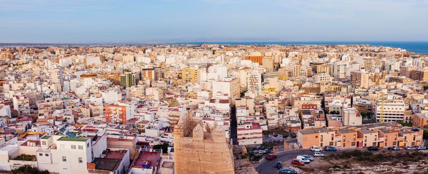 Panoramic view of Almeria. Almeria, Andalusia, Spain.