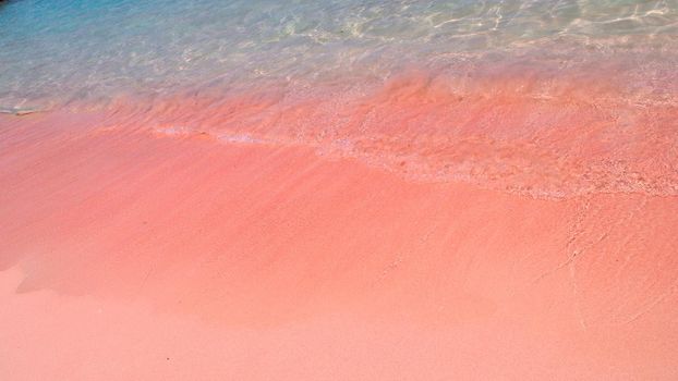 View of the pink beach in Komodo National Park, Indonesia