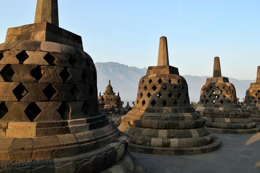 Borobudur temple in Java island, Indonesia