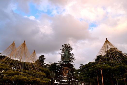 View of the Kenroku En garden during the winter season, Kanazawa