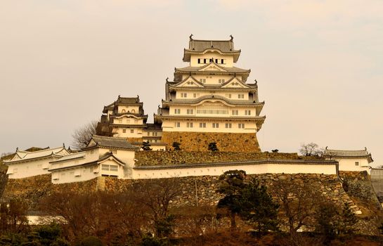 View of the Himeji castle during the winter season, Japan