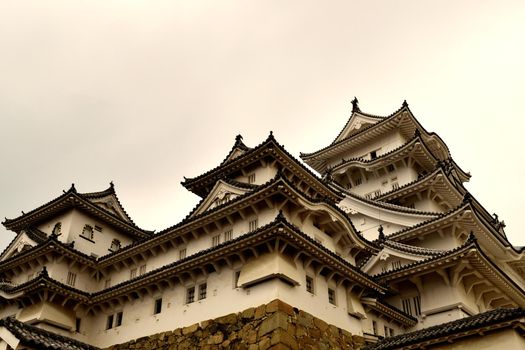 View of the Himeji castle during the winter season, Japan