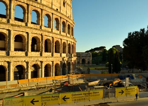 May 7th 2020, Rome, Italy: View of the Colosseum without tourists due to the phase 2 of lockdown