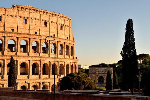 May 7th 2020, Rome, Italy: View of the Colosseum without tourists due to the phase 2 of lockdown