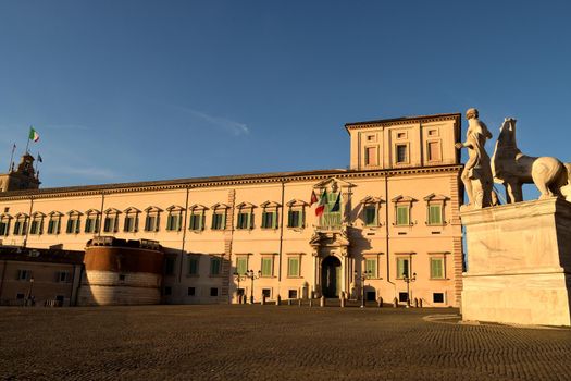 May 12th 2020, Rome, Italy: View of the Quirinale Palace closed without tourists due to phase 2 of the lockdown