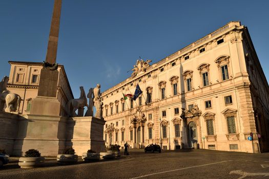 May 12th 2020, Rome, Italy: View of the Consulta Palace without tourists due to phase 2 of the lockdown