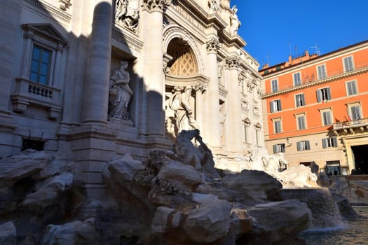 View of the Trevi fountain, Rome, Italy