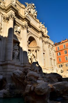 View of the Trevi fountain, Rome, Italy