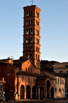 May 12th 2020, Rome, Italy: View of the Santa Maria in Cosmedin, Mouth of Truth, without tourists due to phase 2 of the lockdown