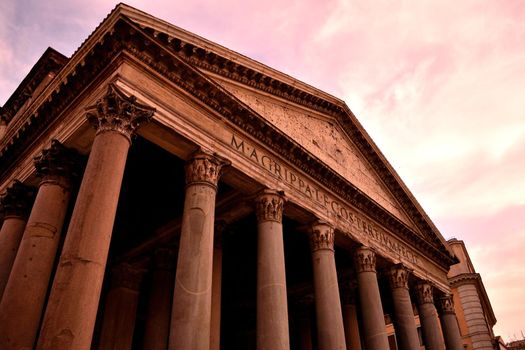 May 14th 2020, Rome, Italy: View of the Pantheon closed without tourists due to phase 2 of the lockdown