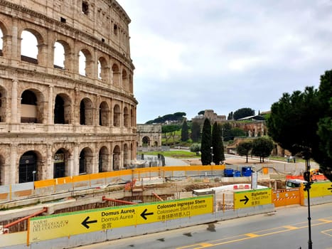 March 13th 2020, Rome, Italy: View of the Colosseum without tourists due to the quarantine