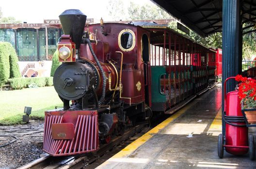 Vintage Steam engine locomotive train , typical vintage train.