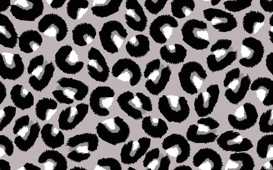 Abstract modern leopard seamless pattern. Animals trendy background. White and black decorative vector stock illustration for print, card, postcard, fabric, textile. Modern ornament of stylized skin.