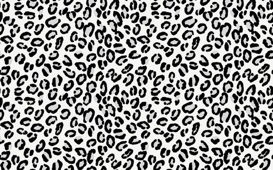 Abstract modern leopard seamless pattern. Animals trendy background. Grey and black decorative vector stock illustration for print, card, postcard, fabric, textile. Modern ornament of stylized skin.