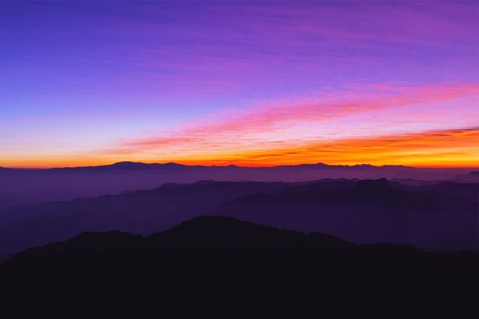 The first light in the amazing morning