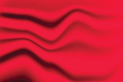 Silk red background. Abstract vector pattern with copy space. Liquid wave texture, smooth drapery wallpaper. Wedding fabric, satin. Wavy design for banner, card, postcard, backdrop.