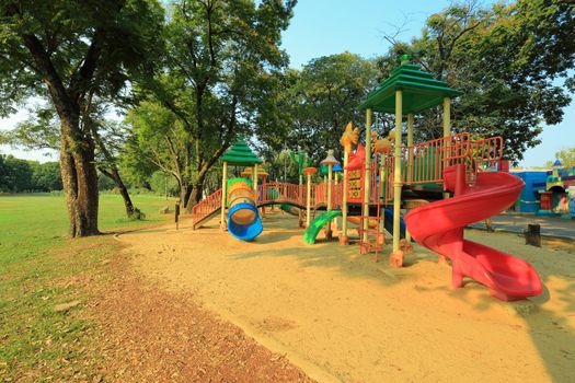 Playground for children On a sunny day
