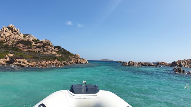 A view of the wonderful islands, sea and rocks of Costa Smeralda, Sardinia, Italy