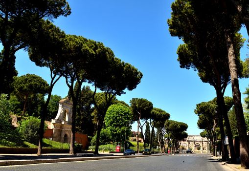 May 7th 2020, Rome, Italy: View of the Arch of Constantine without tourists due to the phase 2 of lockdown