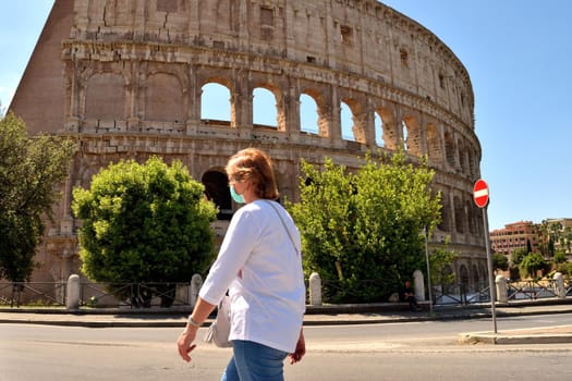 May 25th 2020, Rome, Italy: View of the Colosseum without tourists due to the phase 2 of lockdown