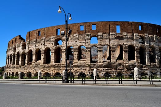 May 4th 2020, Rome, Italy: View of the Colosseum without tourists due to the phase 2 of lockdown