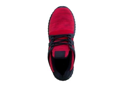 Sneakers black and red. Sport shoes on white background