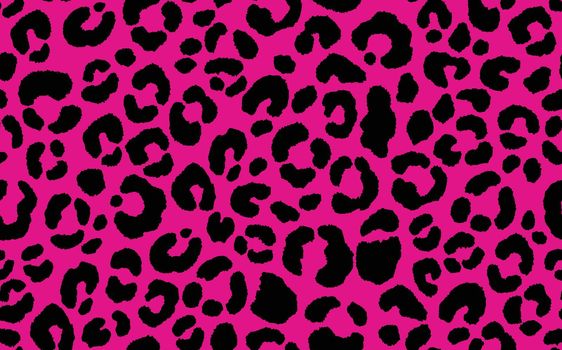 Abstract modern leopard seamless pattern. Animals trendy background. Pink and black decorative vector stock illustration for print, card, postcard, fabric, textile. Modern ornament of stylized skin.