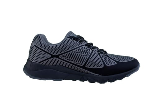 Sneakers black and gray. Sport shoes on white background