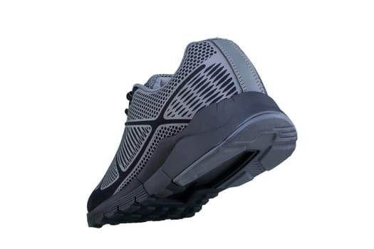Sneakers black and gray. Sport shoes on white background