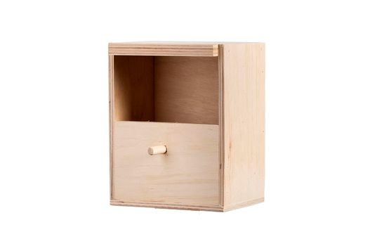Wooden birdhouse on a white background