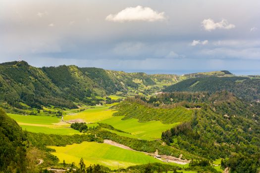 Cityscape in Sao Miguel en Azores, Potugal.