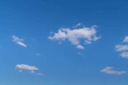 Blue sky with white clouds in the summer