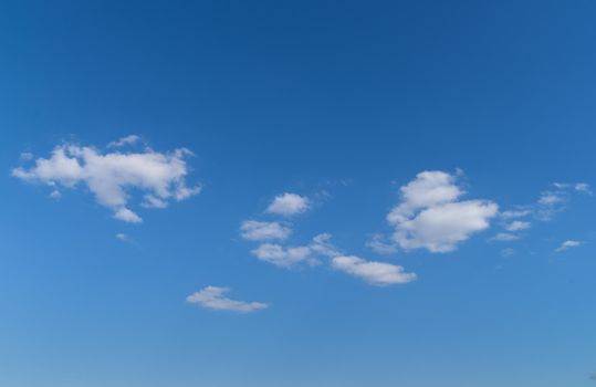 Blue sky with white clouds in the summer