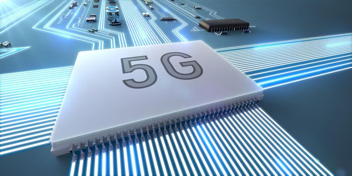 Abstract illustration of the operation of a 5g processor