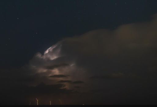 Night storm nature electricity forces