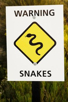 Snake warning sign - seen in Victoria, Australia
