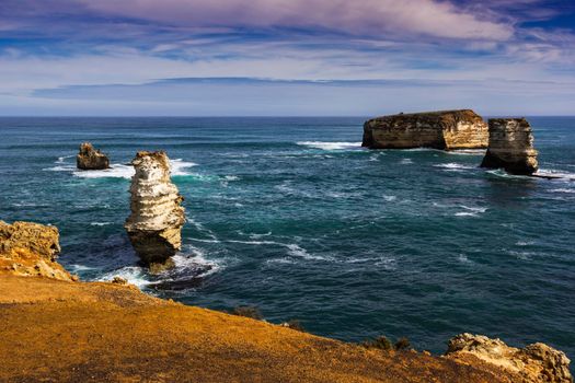 Cliffs and rock formation in Victoria. Victoria, Australia. 