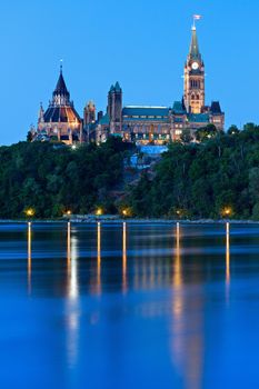 Peace Tower and Parliament Building. Ottawa, Ontario, Canada