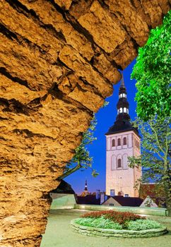 St. Nicholas Church and City Walls. Tallin, Estonia.