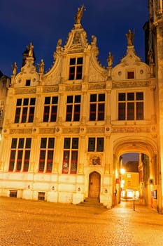 Blinde-Ezelstraat from Burg Square. Bruges, Flemish Region, Belgium
