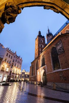 St. Mary's Basilica in Krakow. Krakow, Poland.