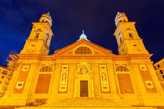 Santa Maria Church in Genoa. Genoa, Liguria, Italy,